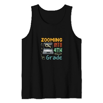 Discover Zooming Into Virtual ELEarning 4th Grade Back to School Tank Tops