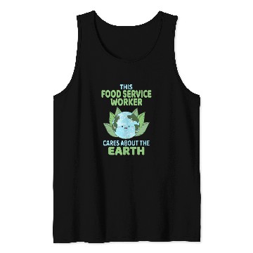 Discover Food Service Worker Earth Day School Classroom Tank Tops