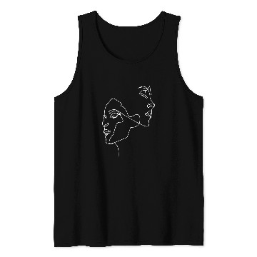 Discover mannered Line Faces Abstract Aesthetic Art Tank Tops