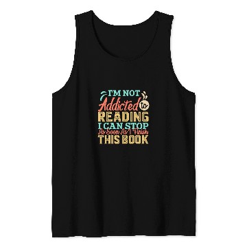 Discover Book Lover Quote Librarian Pun Book Reading Text Design Tank Tops