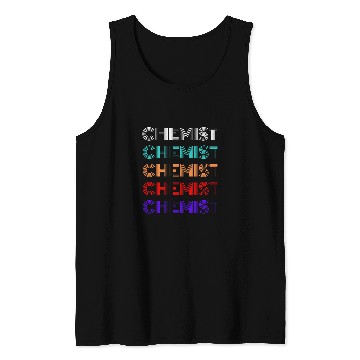 Discover vintages Chemist nerd lovers works repeated text Retro Modern Tank Tops
