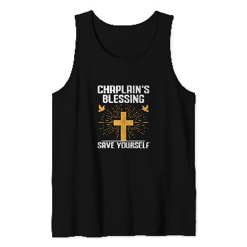 Discover Christian Chaplain Profession Religious Worker Cross Tank Tops