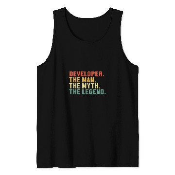 Discover Mens Developer Man Myth Legend Coder Engineer Software Developer Tank Tops