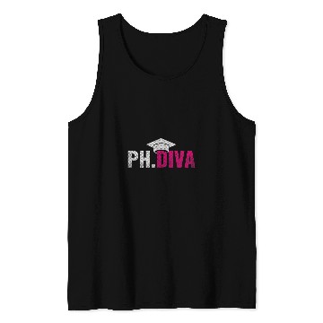 Discover Womens PhDiva PHD Student Graduation Degree Med Law School Tank Tops