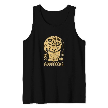 Discover Book Lover Halloween Funny Reading Tee Bookworm Reader Tank Tops