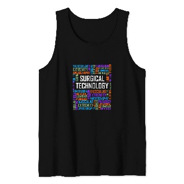 Discover Surgical Technology Words Gift Tech Technologist Surgeon Tank Tops