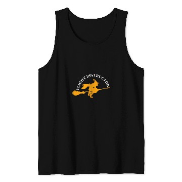 Discover Halloween Pilot Witch Flight Instructor Witch Tank Tops