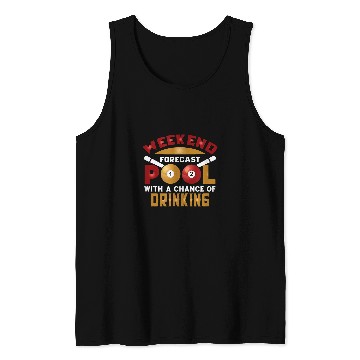 Discover mens weekend ecast play billiards drinking beer Tank Tops