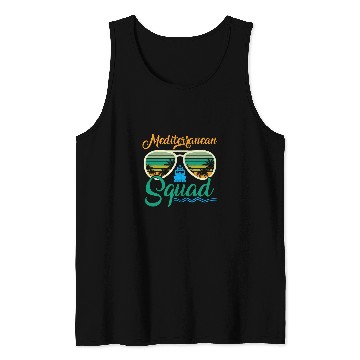 Discover Mediterranean Squad Cruise Ship Trip Cruising Boat Souvenir Tank Tops