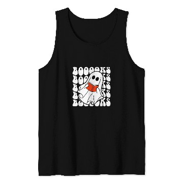 Discover Cute ghosts Book Reading Teacher School Funny Halloween 1 7 Tank Tops