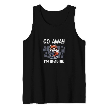 Discover Go Away Im Reading Book Reader Cute Fox Librarians Tank Tops