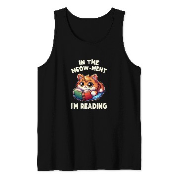 Discover Reading Book Cat For Library Reading Teacher Tank Tops
