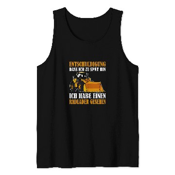 Discover Wheel loader construction site building worker 4 Tank Tops