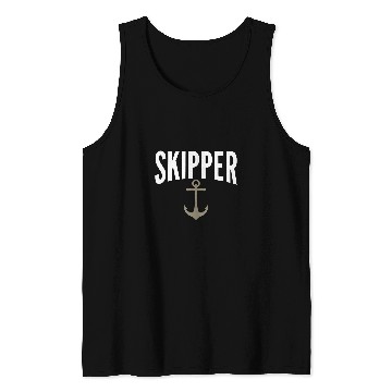 Discover Skipper Novelty Sailing Graphic Print for Unisex Tank Tops