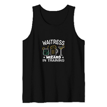 Discover Waitress Wizard in Training womens Waiting staff waitress Tank Tops