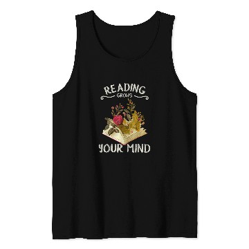 Discover Garden Reading Funny Wildflowers Book Reading Tank Tops