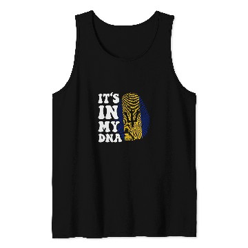Discover Funny its in my DNA Barbados flag Fingerprint Tank Tops