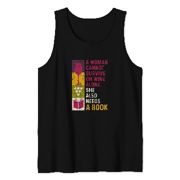 Discover Book Reader Wines Drinking Lover For Bookworm Women Tank Tops