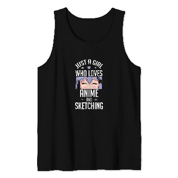 Discover Anime Sketching Japanese Cosplay Tank Tops