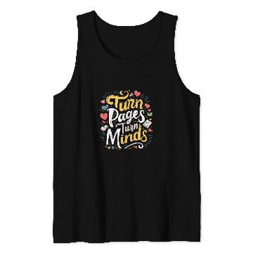 Discover cool turn pages turn minds reading book lovers reader design Tank Tops