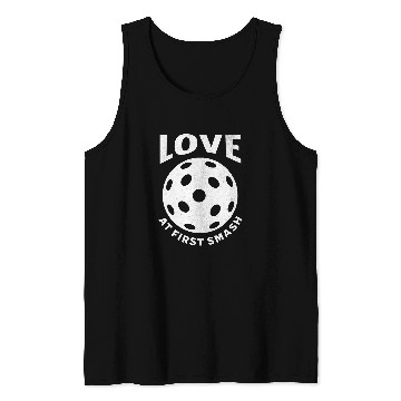 Discover Funny Pickleball Pun Love At First Smash Tank Tops