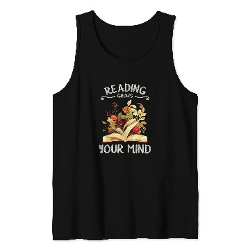 Discover Garden Reading Funny Wildflowers Book Reading 6 Tank Tops