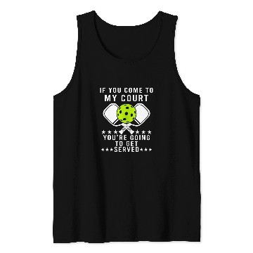 Discover Funny Pickleball Pun Youre Going To Get Served Tank Tops