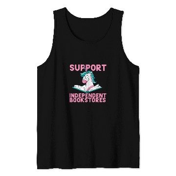 Discover Support Independent Bookstores Book Lover Reading Nerd Tank Tops