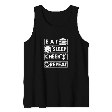Discover Cheering Eat Sleep Cheer Repeat Tank Tops