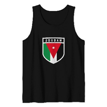 Discover Jordanian Flag Shield Classic Pocket Badge Style Tank Tops