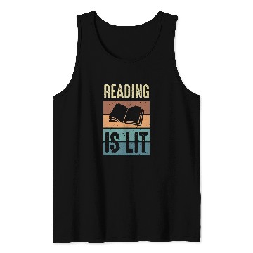 Discover Reading is Lit Book Lover Reading Teacher 5 Tank Tops
