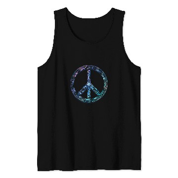 Discover Mandala Peace Sign Boho Yoga Meditation Ornate Hippie Tank Tops