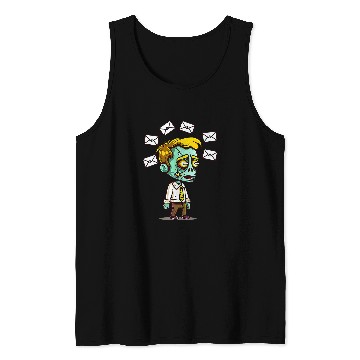 Discover Zombie With Emails Design Supervisor Tank Tops