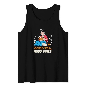 Discover Good Tea Book Lover Tank Tops