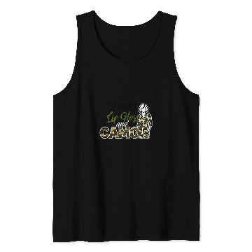 Discover Jeans Lip Gloss Camo Sayings Graphic Orange Tank Tops