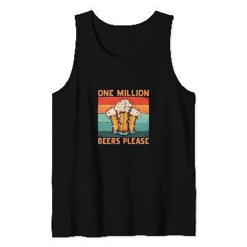 Discover One Million Beers Please vintagess Drinking Team Alcohol Lover Tank Tops