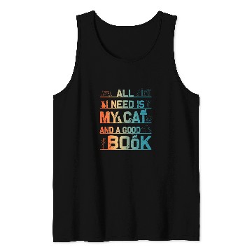 Discover Book Cat Librarian Novel Book Lover For Men Women Tank Tops