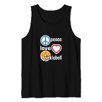 Discover Peace Love Pickleball Pickleball Player Paddleball Lover Tank Tops