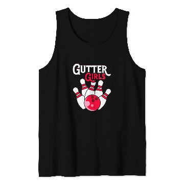 Discover Gutter Girls Bowling Tee For Women Toddler Kids Novelty Tank Tops