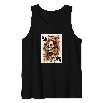 Discover A Playing Card Design Featuring The Queen Tank Tops