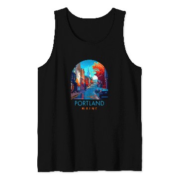 Discover Portland Travel Traveling Trip Vacation Portland Maine Tank Tops