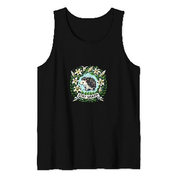 Discover Cute Hedgehog Illustration Stay Sharp 3 Tank Tops