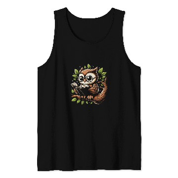 Discover Owl Reading Book Bookworm Reader Librarian Teacher Tank Tops