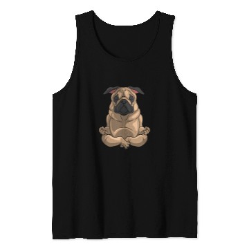 Discover Funny Yoga Pug Tank Tops