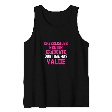 Discover Cheerleader Cheerleading Cheering Time Senior Graduation Tank Tops