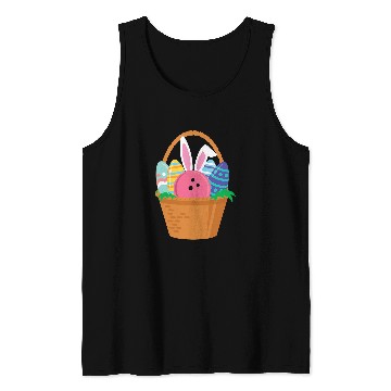 Discover Easter Bunny Bowling Game Egg Basket Tank Tops