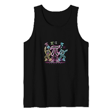 Discover Algebra Dance Funny Graph Figures Math Equation Pi Symbol Tank Tops