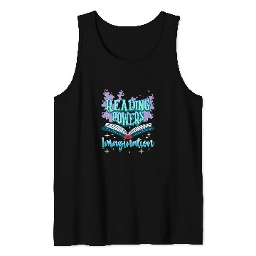 Discover Reading Powers Imagination Books Bookworm Reading Teacher 2 Tank Tops