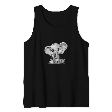 Discover Elephant With A Camera Baby Elephant Photographer Tank Tops