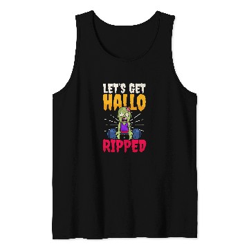 Discover Get Hallo Ripped Design Halloween Weightlifting Tank Tops